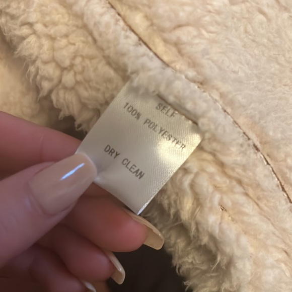 Forever 21 Faux Shearling Vest Camel Suede - Picture 7 of 7